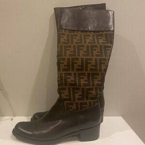 Fendi Brown Knee-High Boots